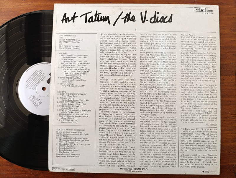 Art Tatum – The V-Discs (France VG+)