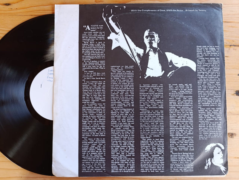 David Bowie – The Wembley Wizard Touches The Dial (UK VG+) 1976 Unofficial