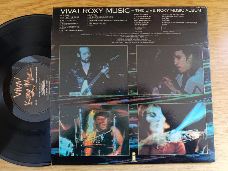 Roxy Music – Viva! Roxy Music (The Live Roxy Music Album) (UK VG+) Gatefold