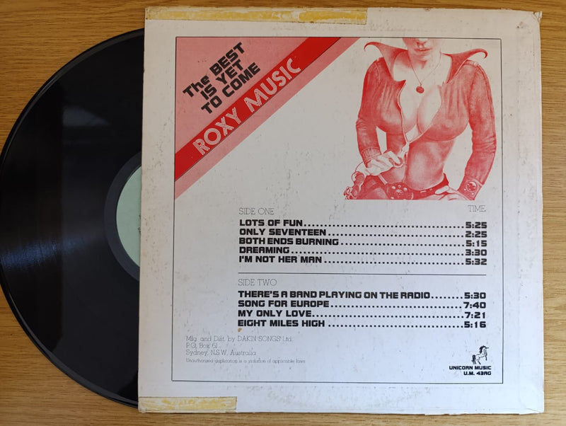 Roxy Music – The Best Is Yet To Come (USA VG+) 1980