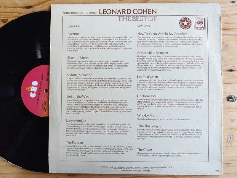 Leonard Cohen - The Best Of (RSA VG+)