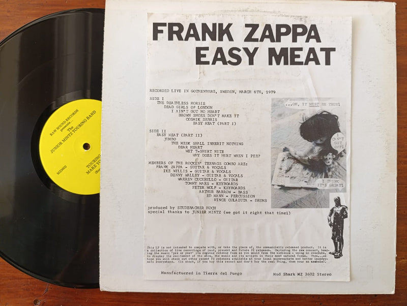Frank Zappa – Easy Meat (USA VG+)  Gothenberg, Sweden, 6 March 1979.
