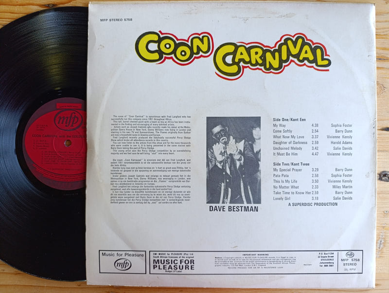 The Coon Carnival Band With The Golden City Dixies – Coon Carnival (RSA VG+)