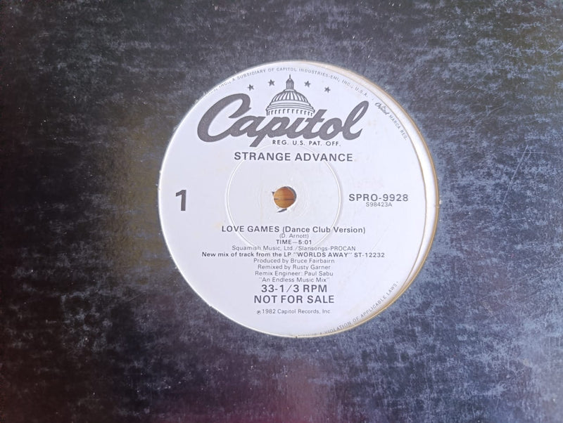 Strange Advance - Love Games 12" (USA VG)