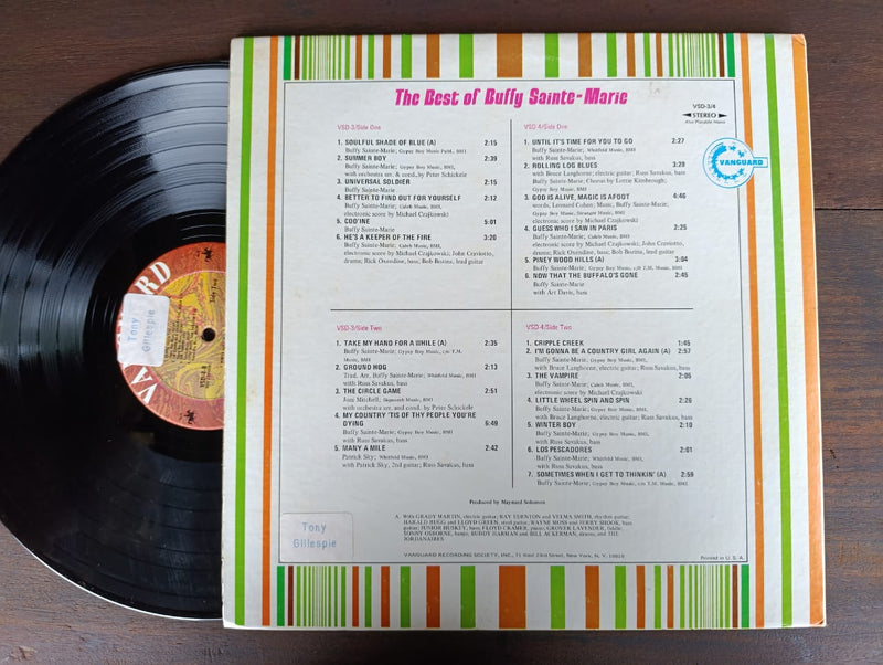 Buffy Sainte-Marie - The Best Of (USA VG+) 2LP Gatefold