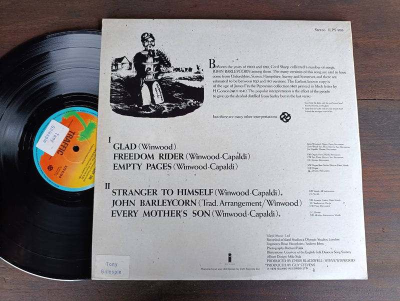 Traffic – John Barleycorn Must Die (UK VG) Gatefold