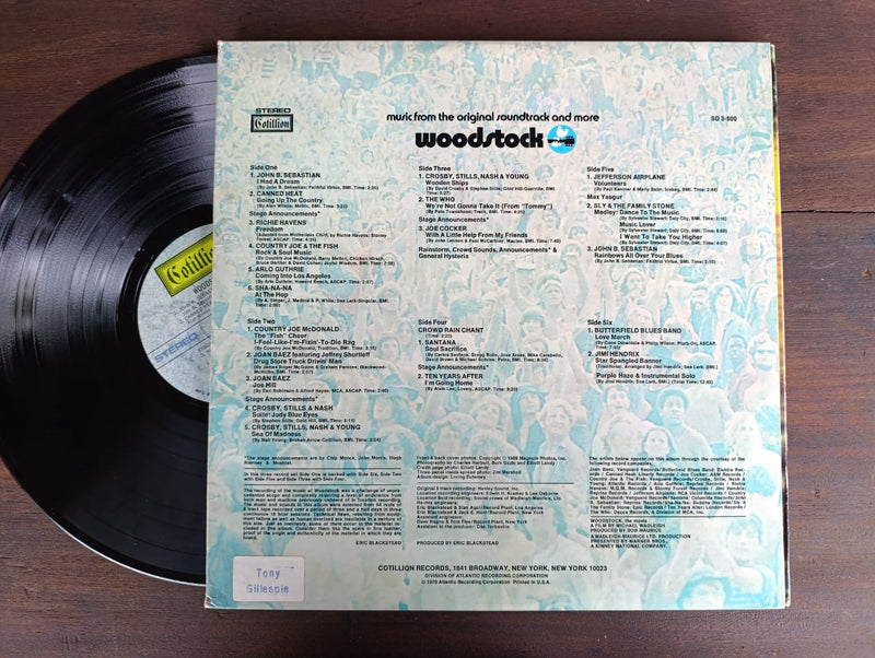 VA - Woodstock (USA VG+) 3 LP Gatefold