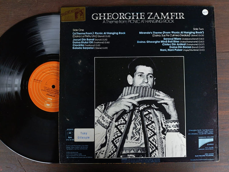 Gheorghe Zamfir - A Theme from Picnic At Hanging Rock (UK VG+)