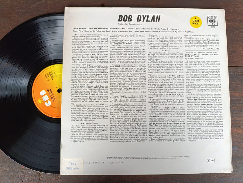Bob Dylan - Bob Dylan (UK VG+)
