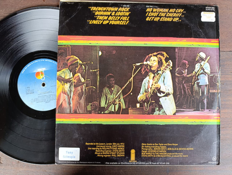 Bob Marley & The Wailers - Live (RSA VG)