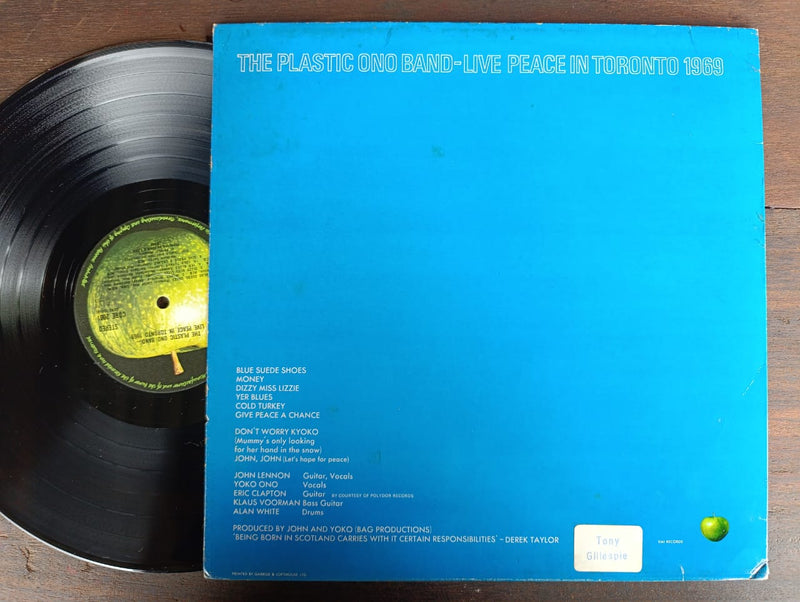 The Plastic Ono Band – Live Peace In Toronto 1969 (UK VG+)