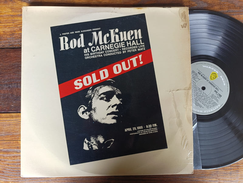 Rod McKuen - At Carnegie Hall (RSA VG) 2LP Gatefold