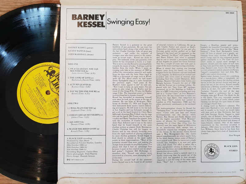 Barney Kessel - Swinging Easy! (RSA VG)