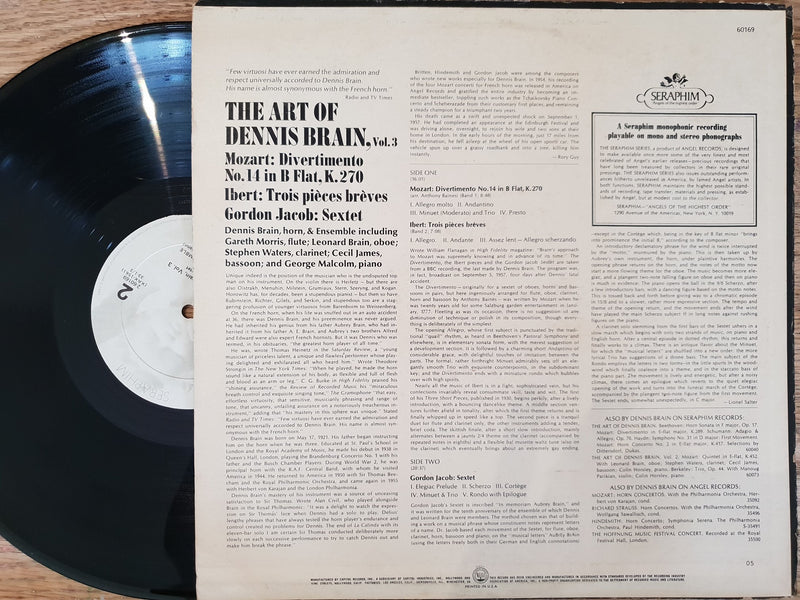 Dennis Brain - The Art Of Dennis Brain Vol. 3 (USA VG)