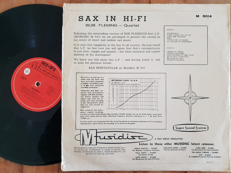 Bob Fleming Quartet - Sax In Hi-Fi (RSA VG-)