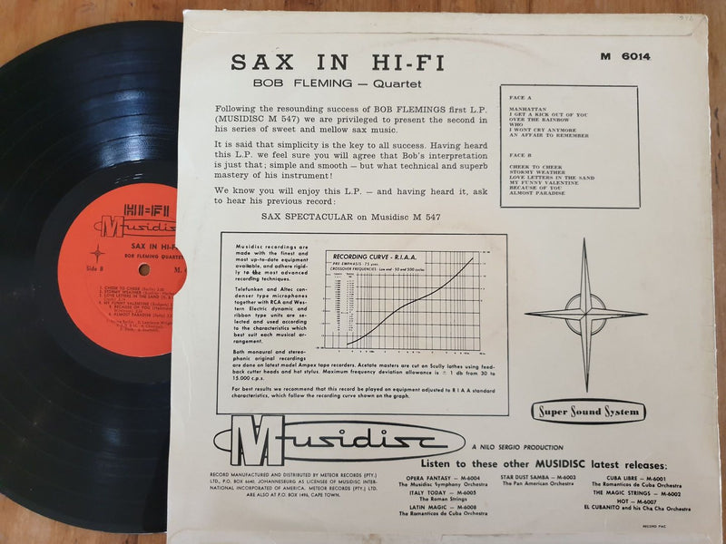 Bob Fleming Quartet - Sax In Hi-Fi (RSA VG)