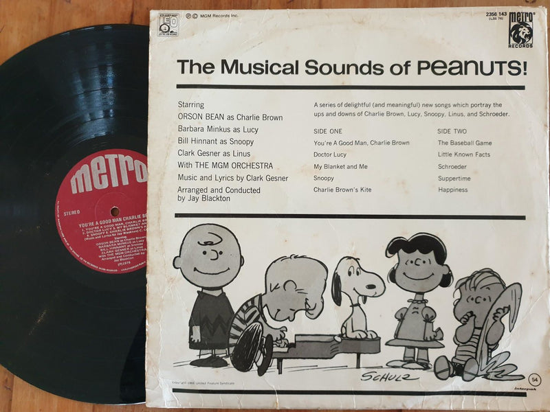 Charles M. Schulz – You're A Good Man, Charlie Brown - An Original MGM Album Musical Based On Charles Schulz' Peanuts (RSA VG-)