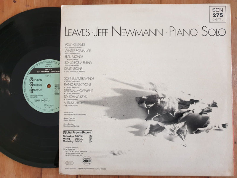 Jeff Newmann – Leaves - Piano Solo (UK VG+)