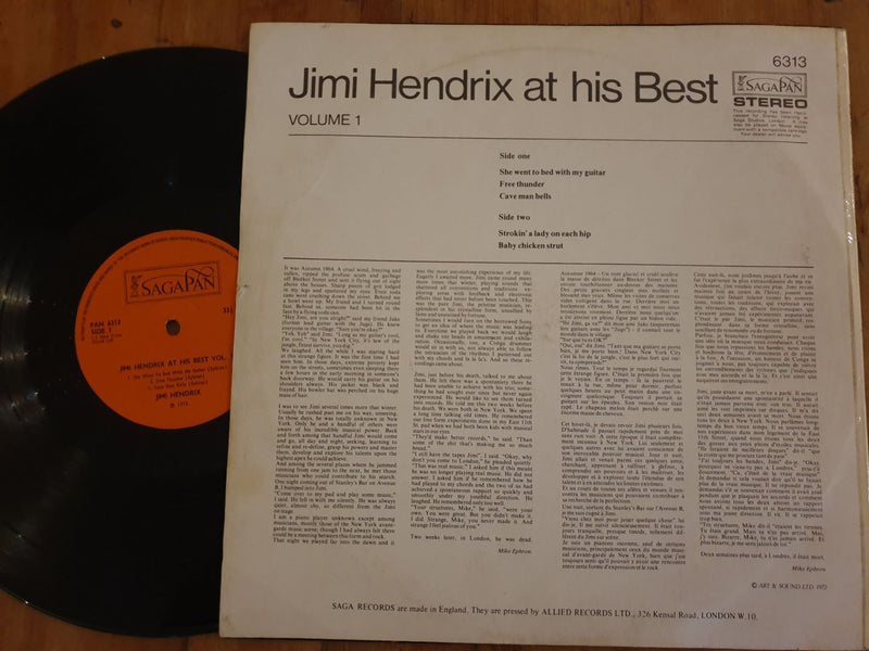 Jimi Hendrix - Jimi Hendrix At His Best (Volume 1) (RSA VG-)