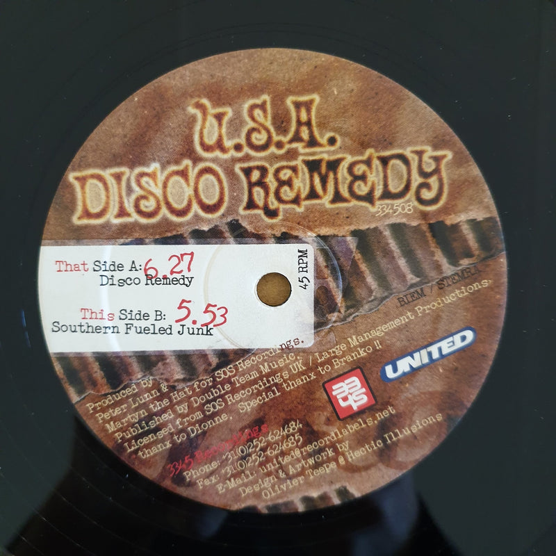 U.S.A. – Disco Remedy (Holland VG) 12"