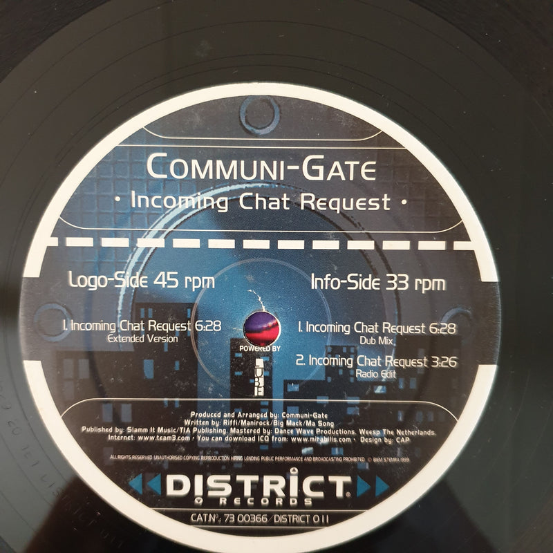 Communi-Gate – Incoming Chat Request 12" (Holland VG)