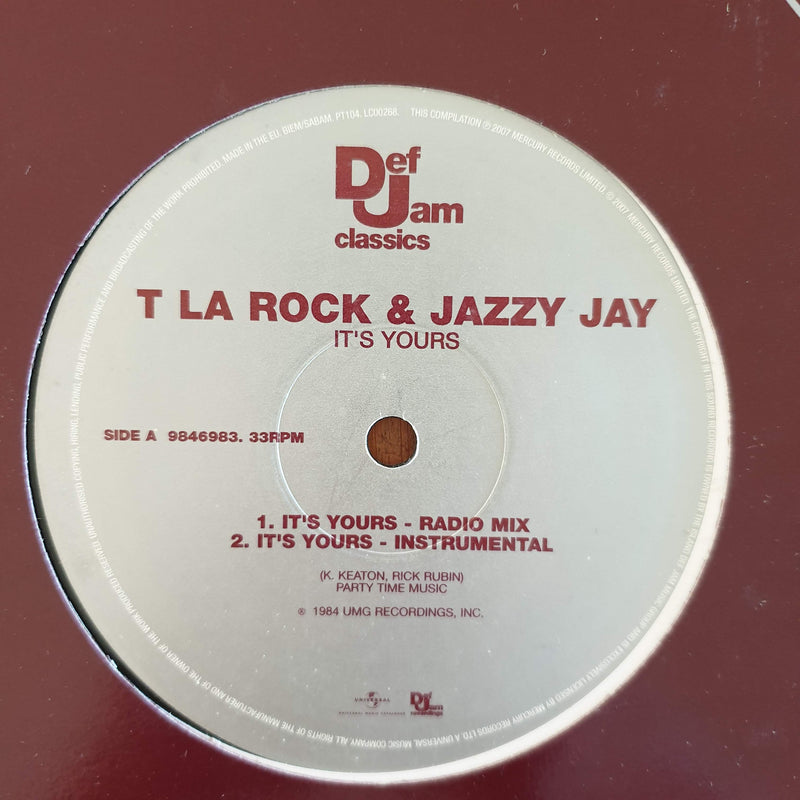 T La Rock & Jazzy Jay – It's Yours (UK VG+) 12"