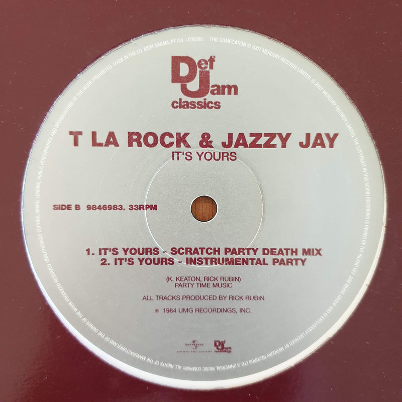 T La Rock & Jazzy Jay – It's Yours (UK VG+) 12"