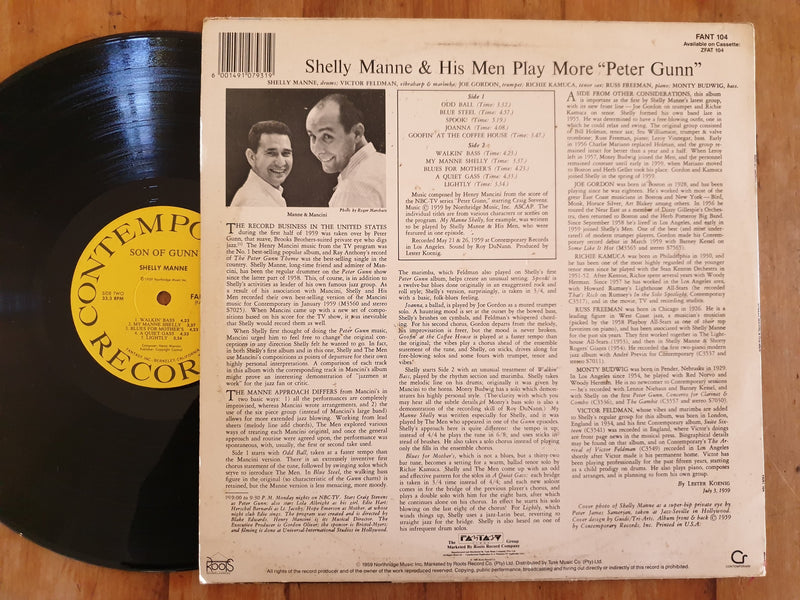 Shelly Manne & His Men – Son Of Gunn!! (RSA VG+)