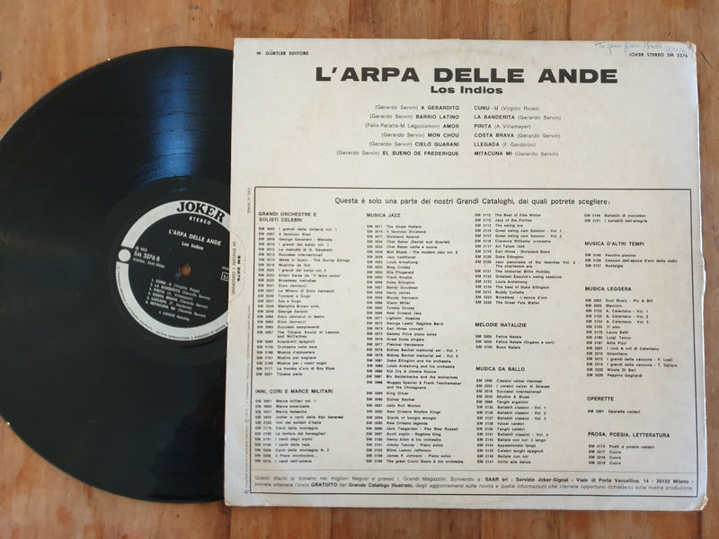 Los Indios – L'Arpa Delle Ande (Italy VG)