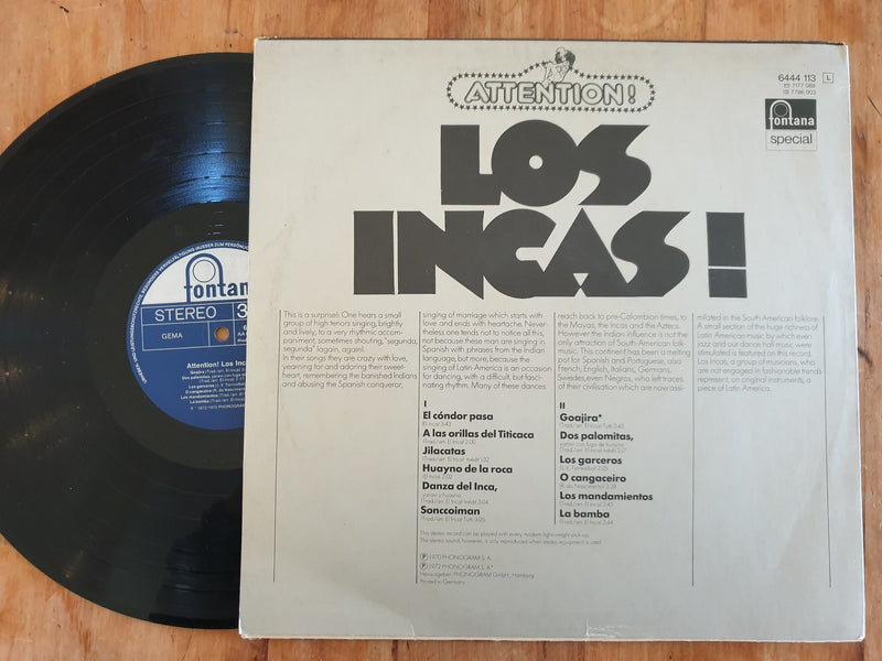 Los Incas – Attention! Los Incas! (Germany VG-)