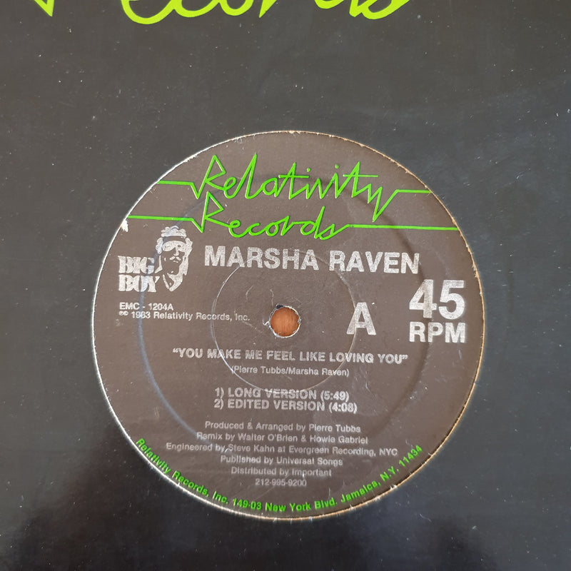 Marsha Raven - You Make Me Feel Like Loving You 12" (USA VG+)