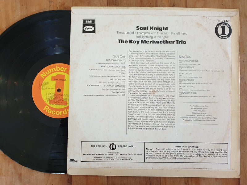 The Roy Meriwether Trio - Soul Knight (RSA VG+)