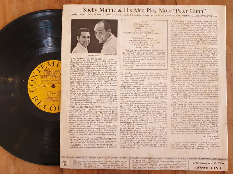 Shelly Manne & His Men – Son Of Gunn!! (USA VG) Mono