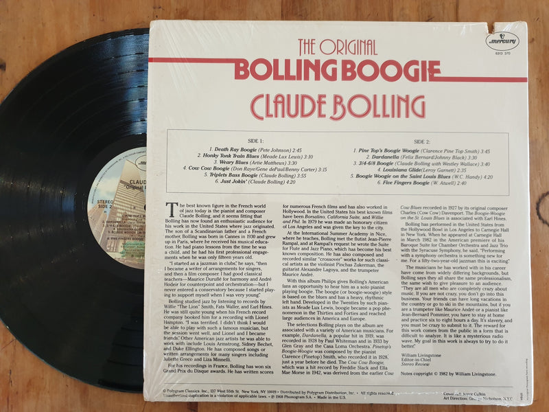 Claude Bolling – The Original Bolling Boogie (USA VG+)