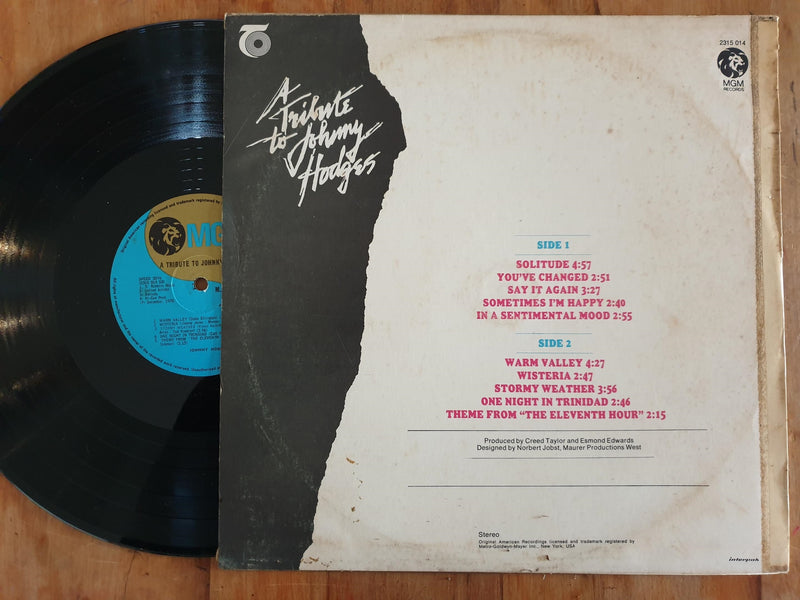 Johnny Hodges – A Tribute To Johnny Hodges (RSA VG+)