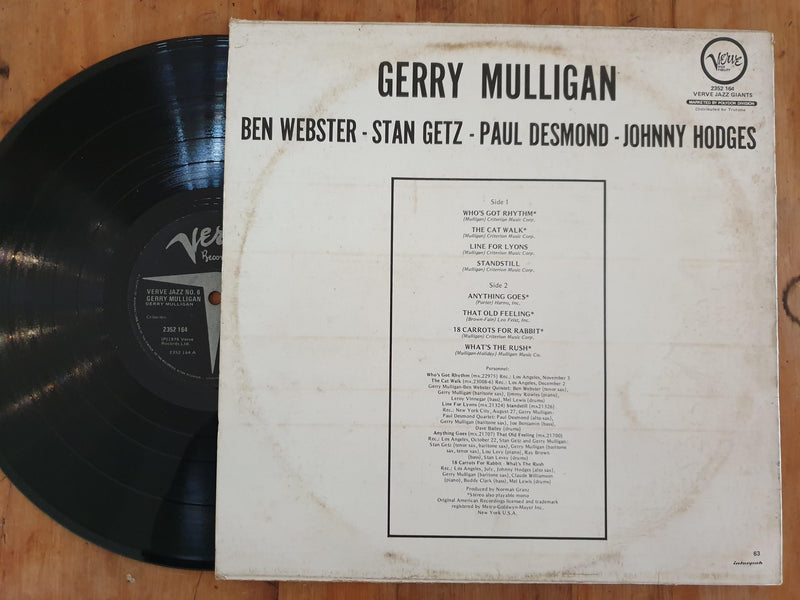 Gerry Mulligan - Verve Jazz No. 6 (RSA VG+)