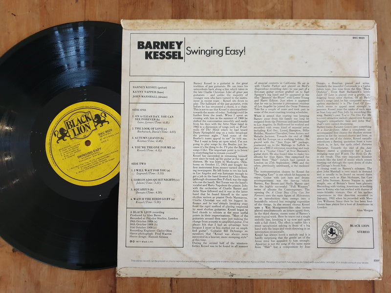 Barney Kessel - Swinging Easy! (RSA VG+)