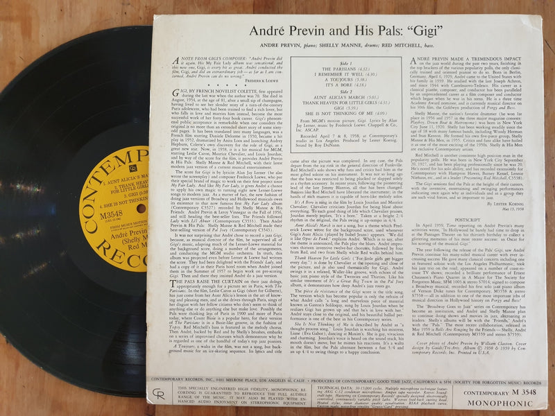 Andre Previn & His Pal (Shelly Manne & Red Mitchell_ (USA VG)