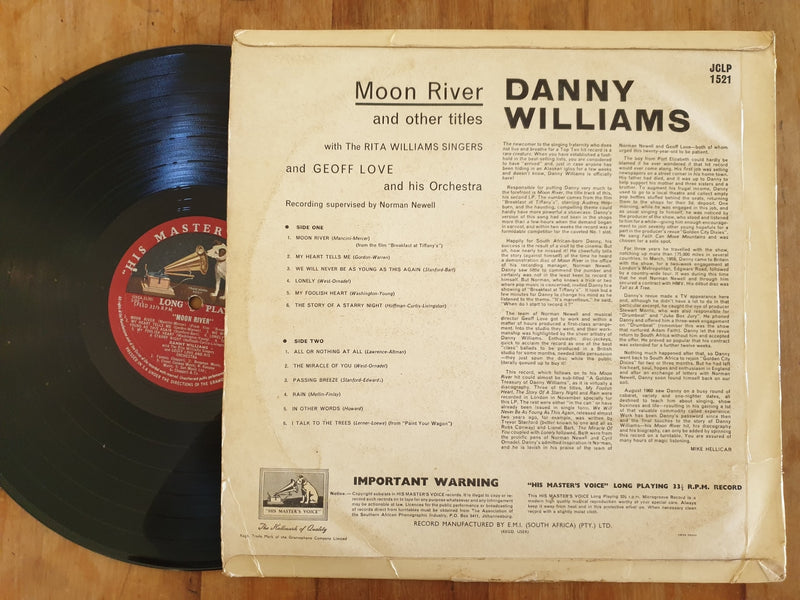 Danny Williams - Moon River (RSA VG-)