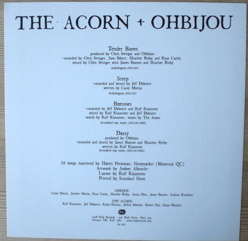 The Acorn + Ohbijou – Split (Canada VG+)