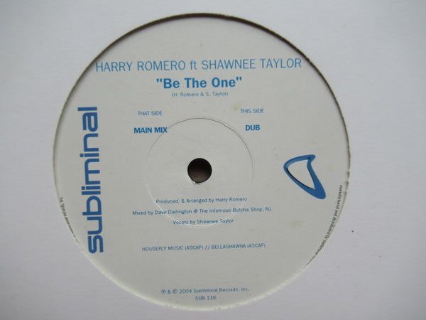 Harry Romero Ft Shawnee Taylor | Be The One (Italy VG+)