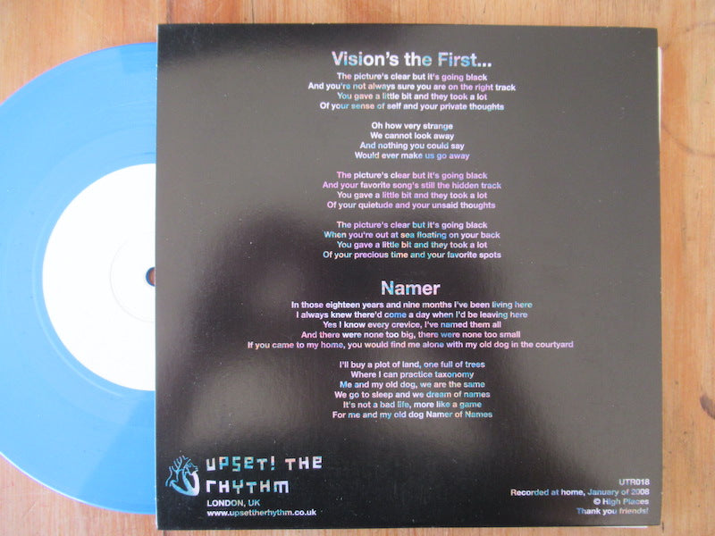 High Places | Vision's The First... / 7" Single (UK VG+) Blue Vinyl