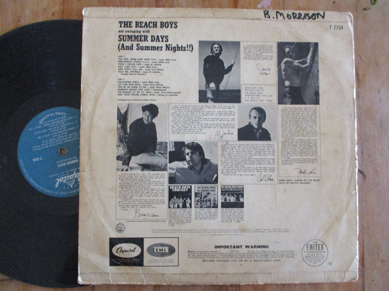 The Beach Boys – Summer Days (And Summer Nights!!) (RSA VG-)