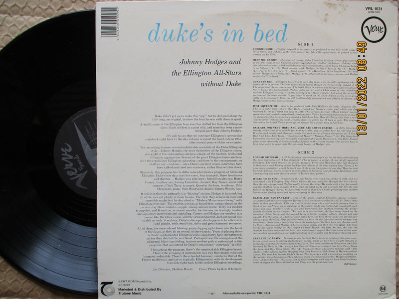 Johnny Hodges - Duke's In Bed (RSA VG+)