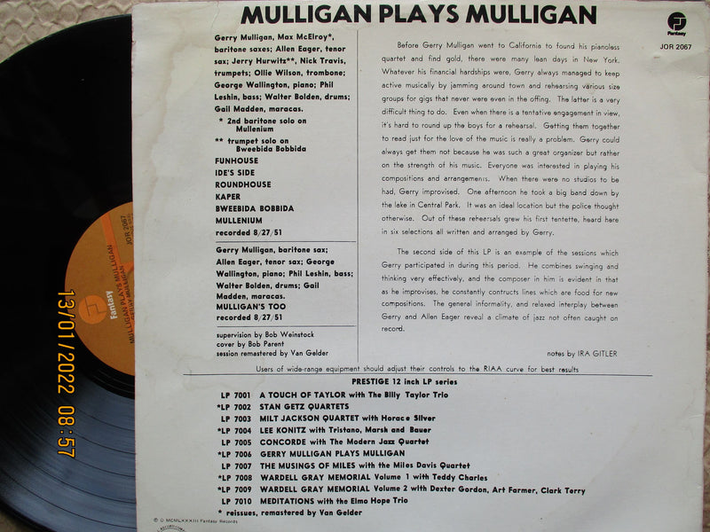 Gerry Mulligan - Plays Mulligan (RSA VG)