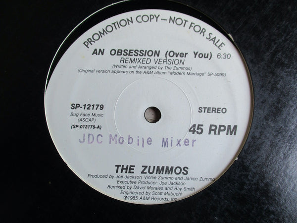 The Zummos – An Obsession (Over You) (USA VG+) 12"
