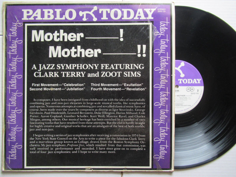 Clark Terry And Zoot Sims – Mother------! Mother -----------!! A Jazz Symphony (Germany VG)