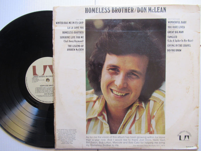 Don McLean | Homeless Brother (RSA VG+)