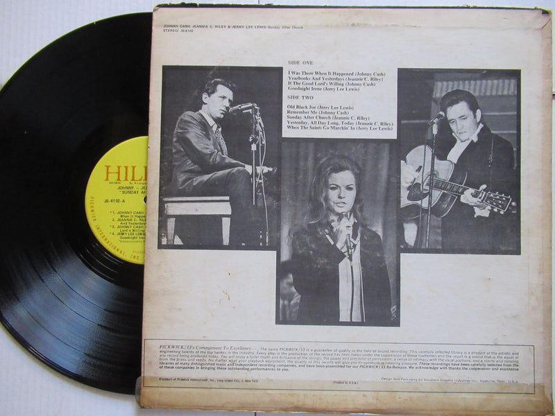 Johnny Cash, Jeannie C Riley And Jerry Lee Lewis | Sunday After Church (USA VG+)