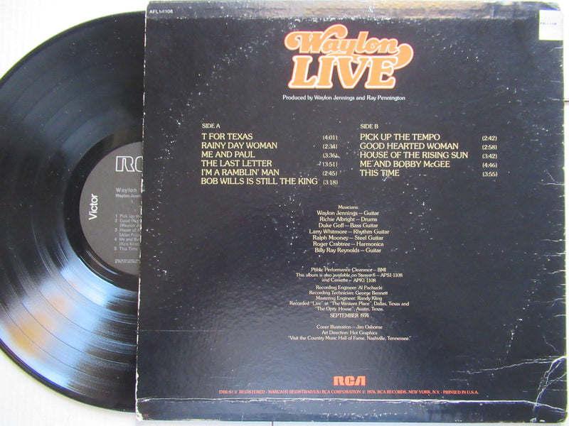 Waylon Jennings - Waylon Live (USA VG+)